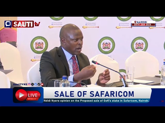 LIVE: Ndidi Nyoro Opinion on sale of GoK's stake in Safaricom.