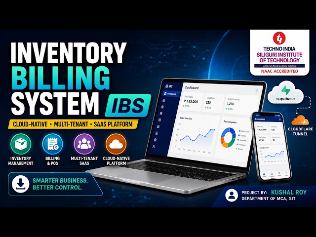 Inventory & Billing System (IBS) | MCA Final Year Project | Flutter + Supabase