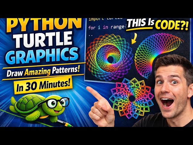 Python Turtle Graphics Tutorial | Draw Incredible Patterns with Code (30-Minute Workshop)