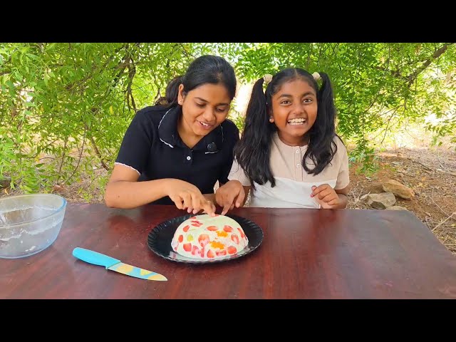 Mixed Fruit Milk Cake 🎂 Kutty Chef Diya 👩‍🍳 cooking 🍳