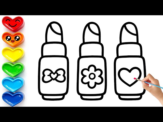 How to Draw a Cute Lipstick | Easy Step by Step Drawing Tutorial