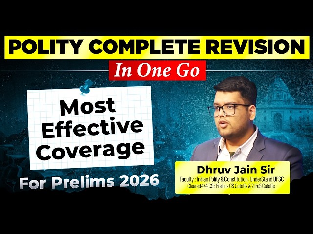 Revise *Entire Polity* in *1 Day 1 Go* Prelims 2026 by Dhruv Sir | UPSC Prelims 2026 Polity Revision