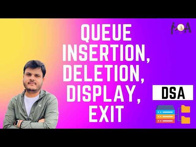 Queue (Programming Implementation) - Insertion, Deletion, Displaying Elements & Exit (Simple Queue)