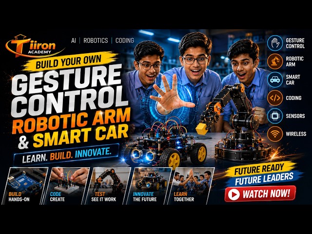 YOUR HAND CONTROLS THE ROBOT | Gesture Control Robotic Arm + Smart Car