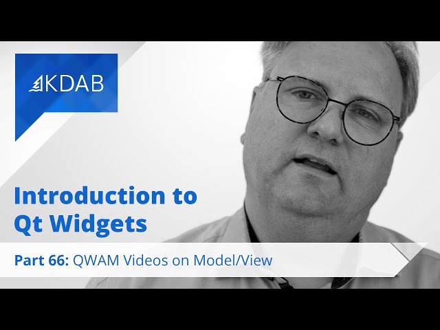 Introduction to Qt Widgets (Part 66) - QWAM Videos on Model/View