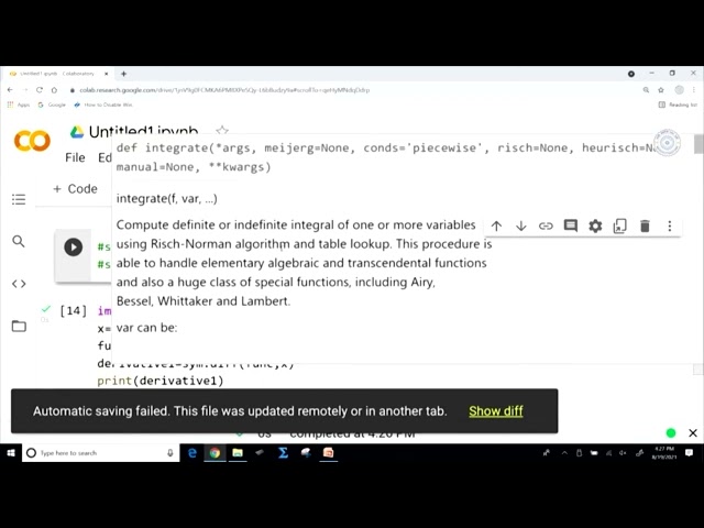 Lecture 36: Calculus in Python #swayamprabha