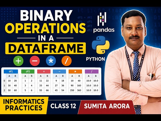 Binary Operations in a DataFrame | Add, Subtract, Multiply & Divide DataFrames in Pandas | PYTHON