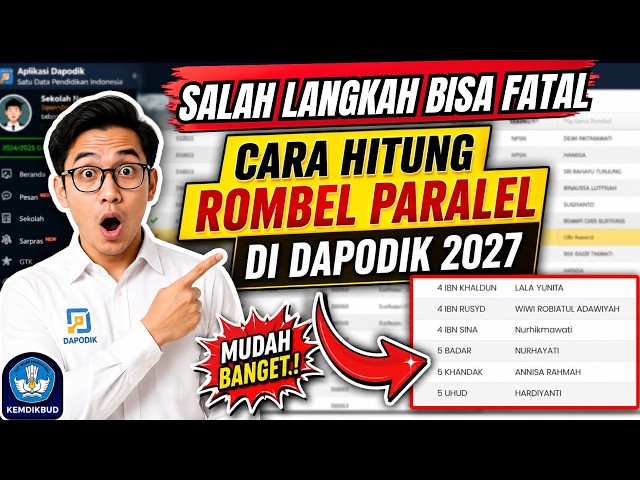 HOW TO CALCULATE PARALLEL CLASS GROUPS IN DAPODIK | LATEST - DAPODIK 2027