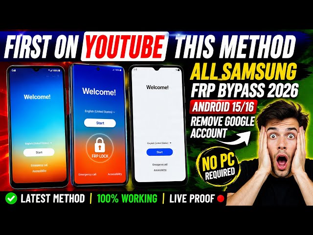 Samsung FRP Bypass 2026 | Android 15/16 | All Samsung Devices | Latest Google Lock Fix | No PC