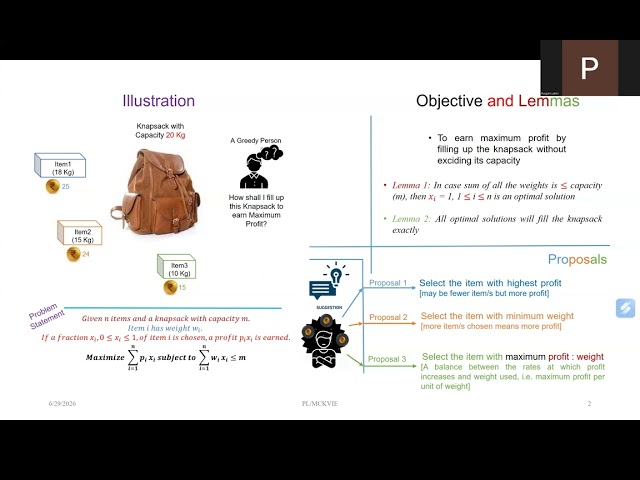 Fractional Knapsack Problem Part1