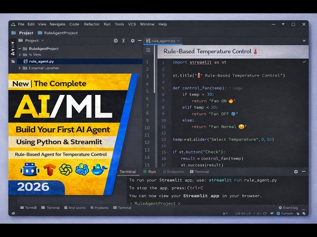 🔥Build Your First Rule-Based AI Agent Using Python and Streamlit || Beginner Friendly