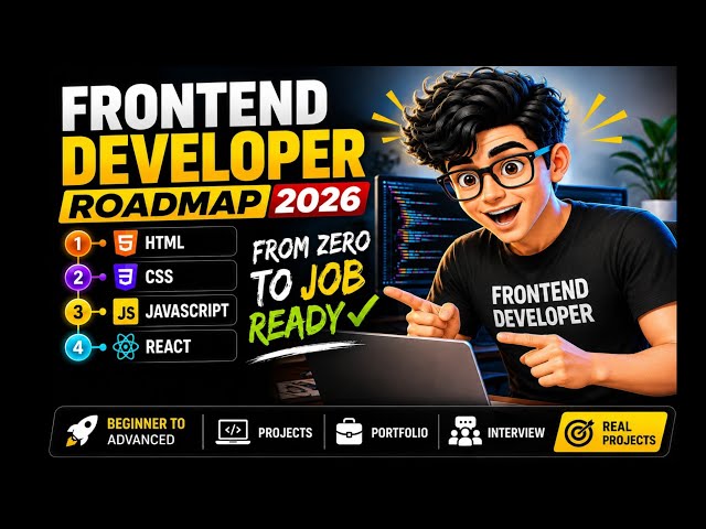 Frontend Developer Roadmap 2026 | Zero to Job Ready | Step-by-Step 🚀