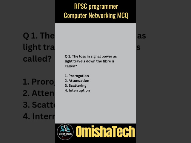 Computer Networking MCQ for RPSC programmer Exam #rpscprogrammer #computernetwork #rpsc #osimodel