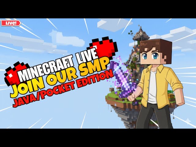 🔴MINECRAFT LIVE With SUBSCRIBERS | SMP SERVER 24/7 | JAVA & MCPE | JOIN NOW!!