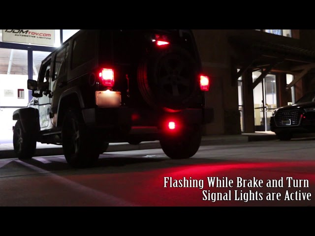 iJDMTOY Tow Hitch LED Brake Lamp Turn Signal Flashing Demo