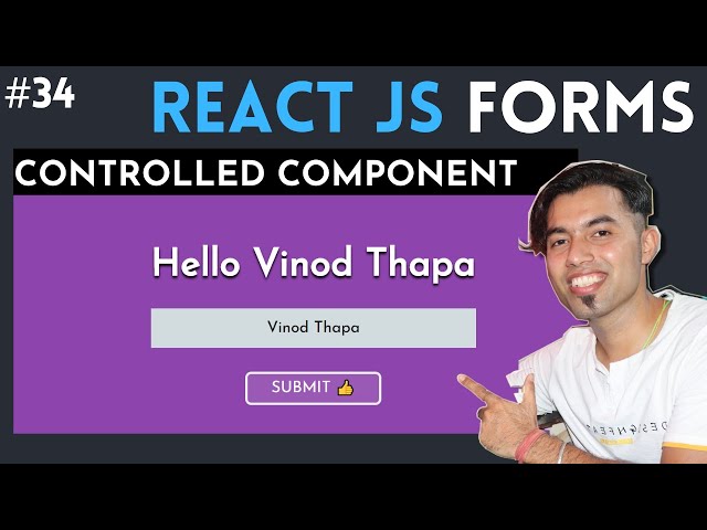 Forms in React JS in Hindi | React Controlled Vs Uncontrolled Component in Hindi in 2020 #34
