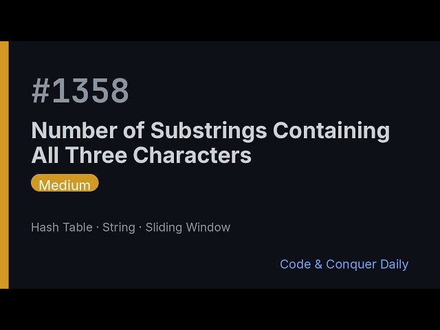 Number of Substrings Containing All Three Characters
