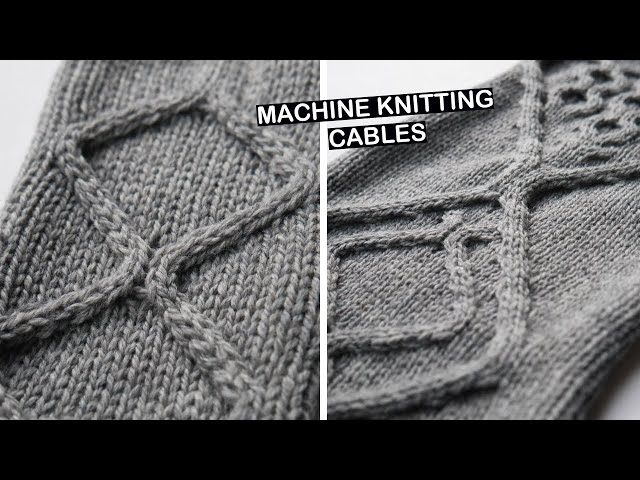 Machine knitting - Aran style cables. How to create an argyle design ( 2x2 cables) #machineknitting
