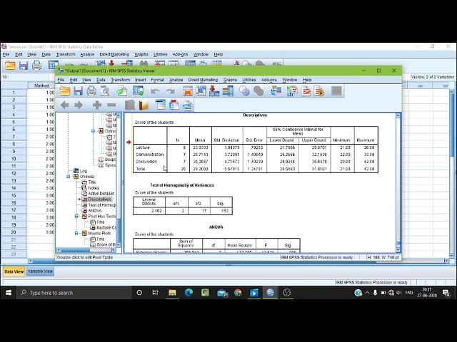 How to conduct ANOVA in SPSS (Bengali)