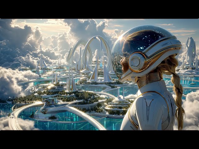 City Beyond Tomorrow | Futuristic Paradise Above the Clouds | Ambient Music for Sleep & Focus | 4K