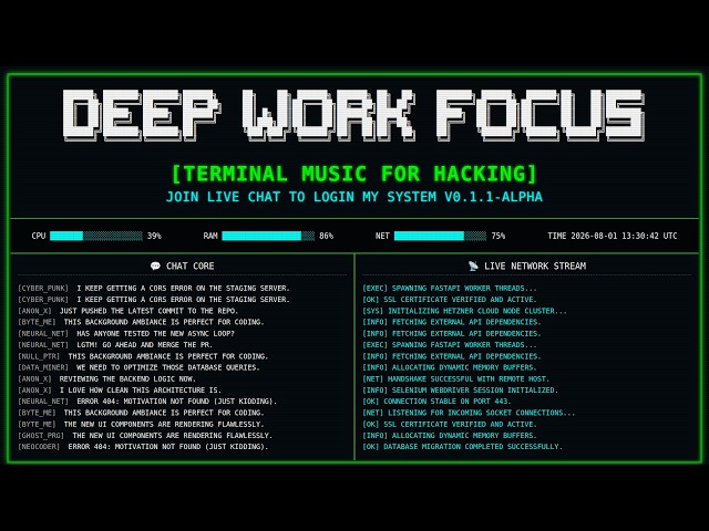 Debugging Deep Work Music | Cyberpunk Flow State for Coders