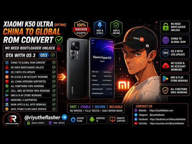 XIAOMI K50 ULTRA (DITTING) CHINA TO GLOBAL ROM CONVERT✅🆗NO NEED BOOTLOADER UNLOCK🔓OTA WITH OS 3 ✅🆗