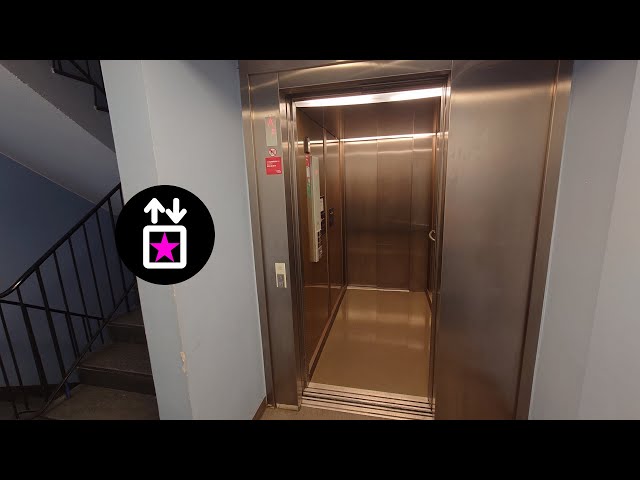 Stockholm, SWE: 2009 Schindler 5300 MRL-Traction Elevator at Elektravägen 29