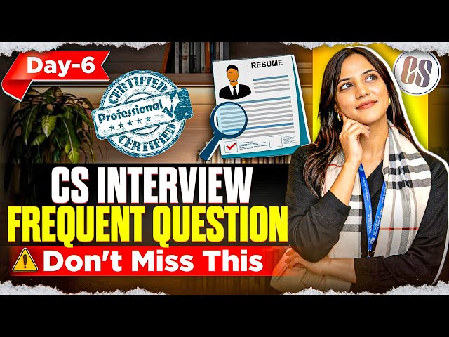 Day 6/10 - Top Interview Questions & Smart Answer Strategy for MNCs/Listed companies 