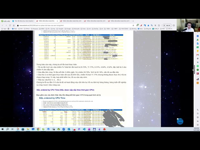 Session 13 - 18. Database Performance Management - Materials | Trần Văn Bình Oracle Database Master