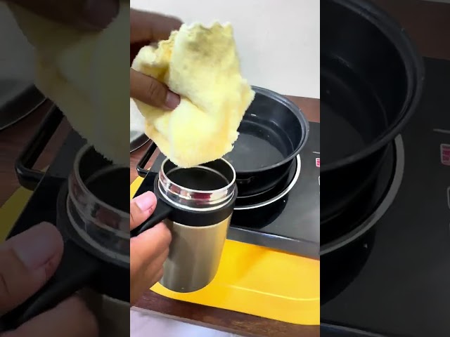 Hot water hack for a spotless thermos! 🔥