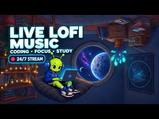 LIVE Lofi Music for Coding, Focus & Study 👽💻 |   Lenny Lokey Codes in Space