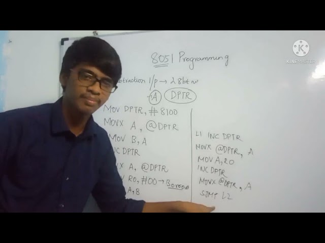 Subtraction of two 8 bit numbers in Tamil | 8051 microcontroller | Assembly language