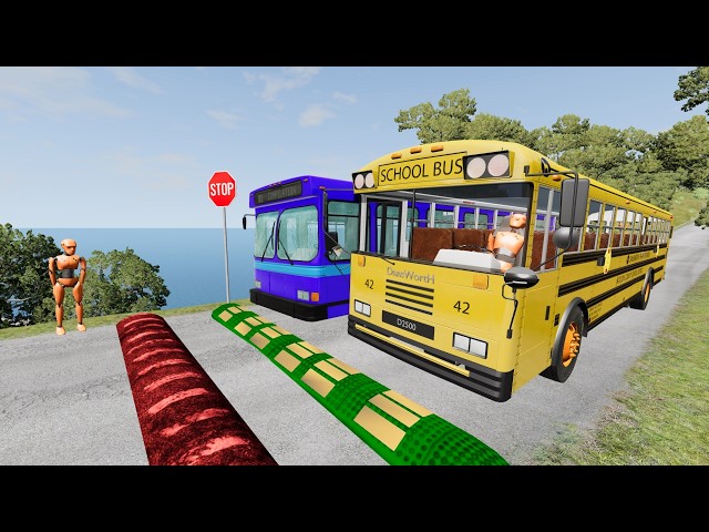 TRANSPORTING MINI HONDA & BMW TRUCK & AUDI BUS with FLATBED TRAILER & CRAZY LOADERS! - BeamNG.drive