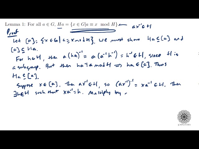 Proving Lagrange's Theorem