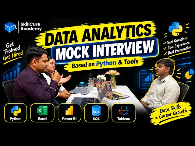 Data Analytics Mock Interview 2026 | Real Interview Questions for Freshers