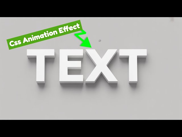 Amazing CSS 3D Text Animation Effect