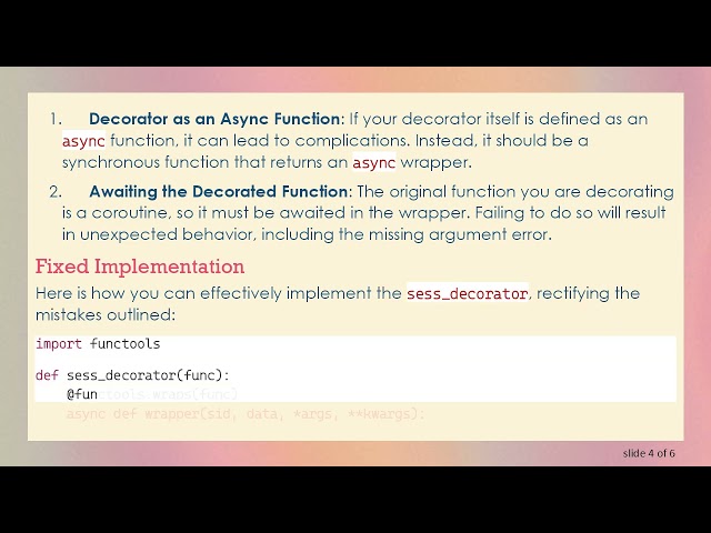 How to Use Custom Decorators in Python-SocketIO Server