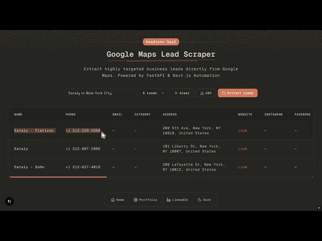 I Built a Google Maps Lead Extractor with FastAPI + Playwright (5 Concurrent Tabs)