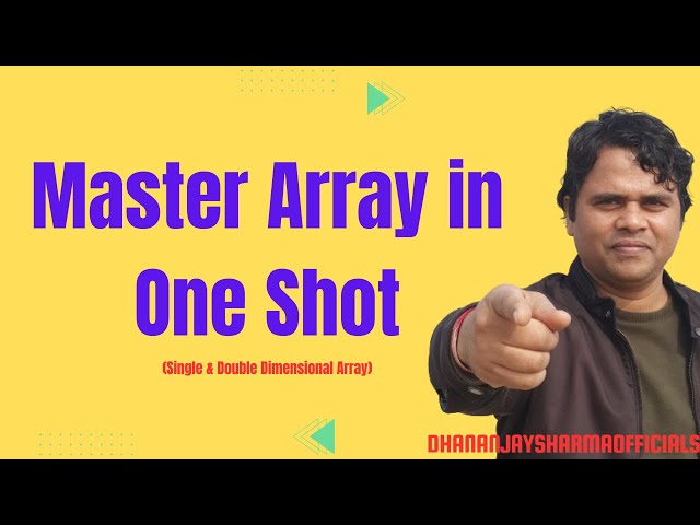 Master Array in One Shot | C Programming