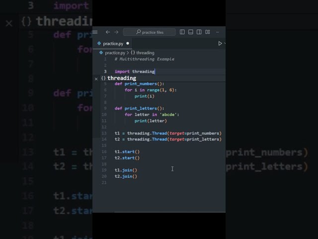 Multithreading Example | #python #pythonprogramming#coding#learnpython #pythonforbeginners