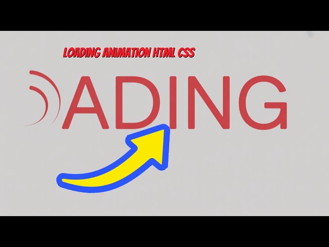 Loading Animation Using HTML & CSS | Easy CSS Animation Tutorial