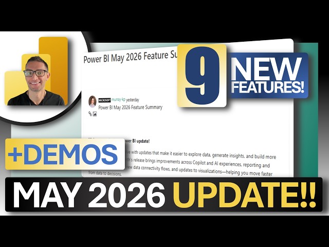 Power BI MAY 2026 Update ⚡9 New Features You Need to Know!!