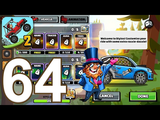 Hill Climb Racing 2 - Gameplay Walkthrough Part 64 - Styles Update (iOS, Android)