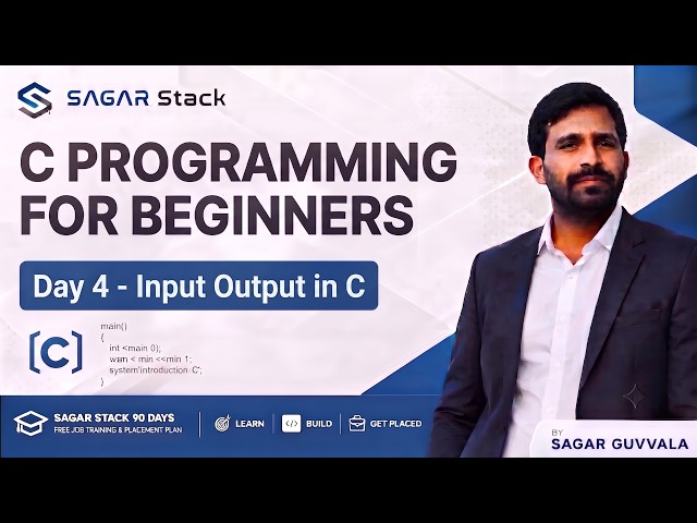 🔥 Day 4 – C Programming Zero to Hero | Input and Output in C | Complete Beginner Guide 🚀