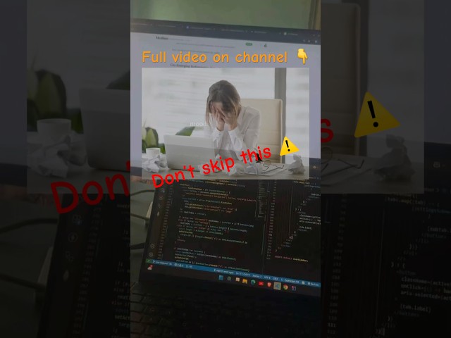 Beginner IT Students Don’t do this⛔️  #codingforbeginners #codingmotivation #learncoding #codingtips