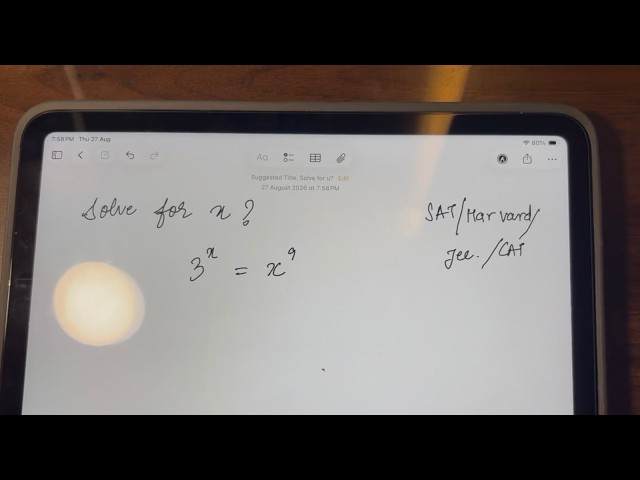 Tough Harvard Exponential Equation Question || Only 10% can solve