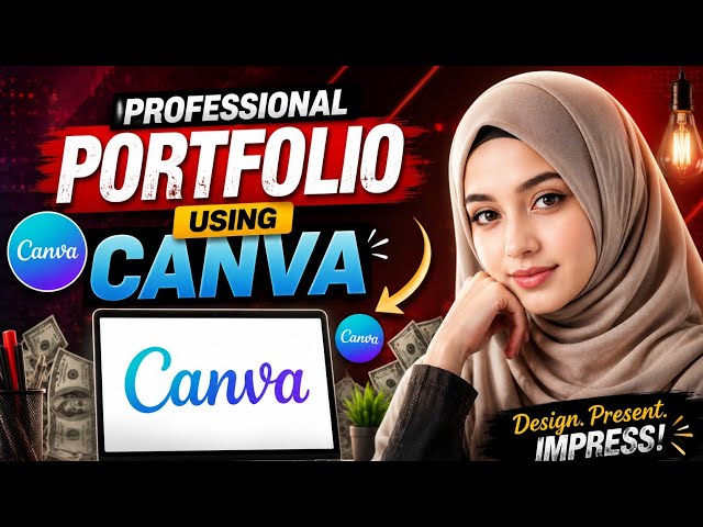 How To Make A Personal Portfolio Using Canva / FREELANCING MASTERCLASS / tutorial for beginners 2026