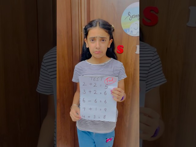 Samayra Exam Mein Fail Ho Gyi 🥺Wait for end #shorts #samayranarula