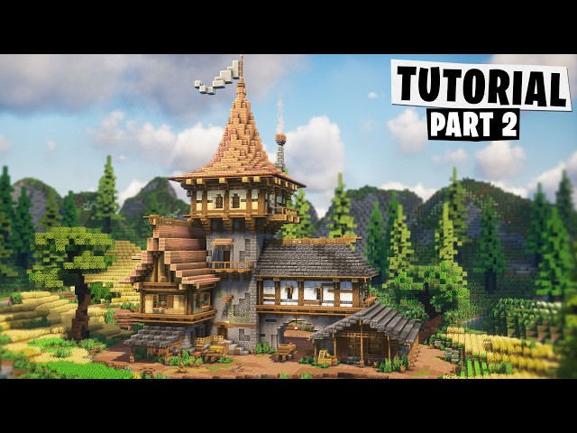 How to Build a Medieval Outpost House in Minecraft - Tutorial [Part 2]