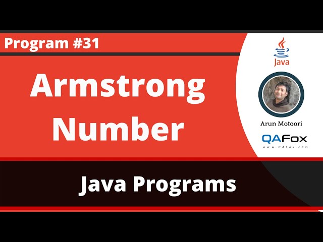 Java program to find whether the given number is an Armstrong number